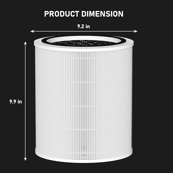 Carmerny Core 400S H13 True HEPA Replacement Filter Compatible with LEVOIT Core 400S Smart WiFi Air Cleaner Purifier, Core 400S-RF-PA (LRF-C401-YUS), 3-in-1 Activated Carbon Pre-Filter 2 Pack, White