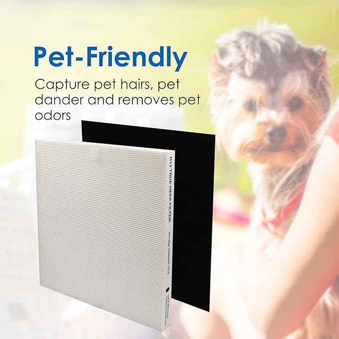Flintar Replacement Air Filter, Compatible with Coway Air Purifier AP-1512HH and Airmega 200M, (2) H13 Grade Main Filter and (4) Activated Carbon Filters, 2-Year Filter Pack
