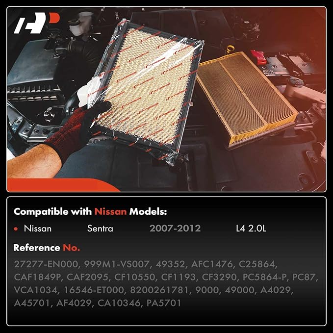 A-Premium 2-PC Engine & Cabin Air Filter with Activated Carbon Compatible with Nissan Sentra 2007-2012 2.0L
