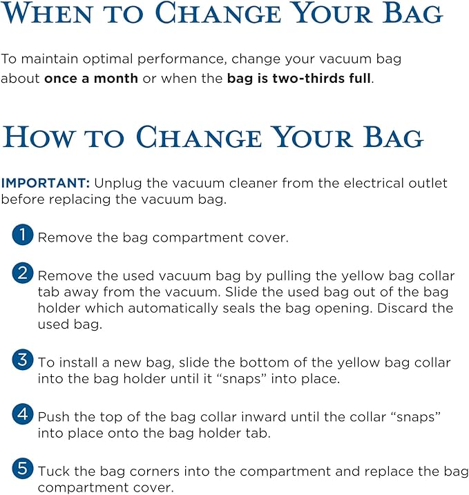 Riccar R40P HEPA Filter Vacuum Cleaner Bags, Charcoal-Infused Tandem Air Yellow, Six Bags Included, RPHC-6