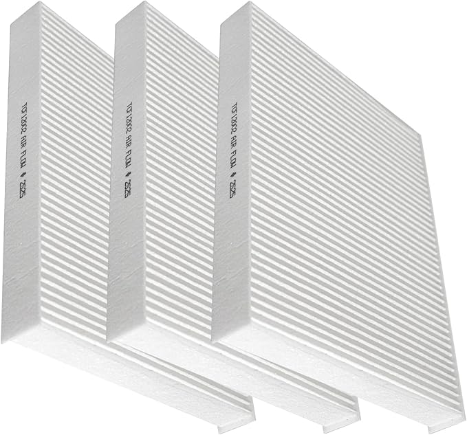 3Pcs Cabin Air Filter, CF12002 Replacement for 2014-2019 Kia Soul, 2015-2019 Kia Soul EV, Replace OE# PC99156-P, WP10178, 97133B2000