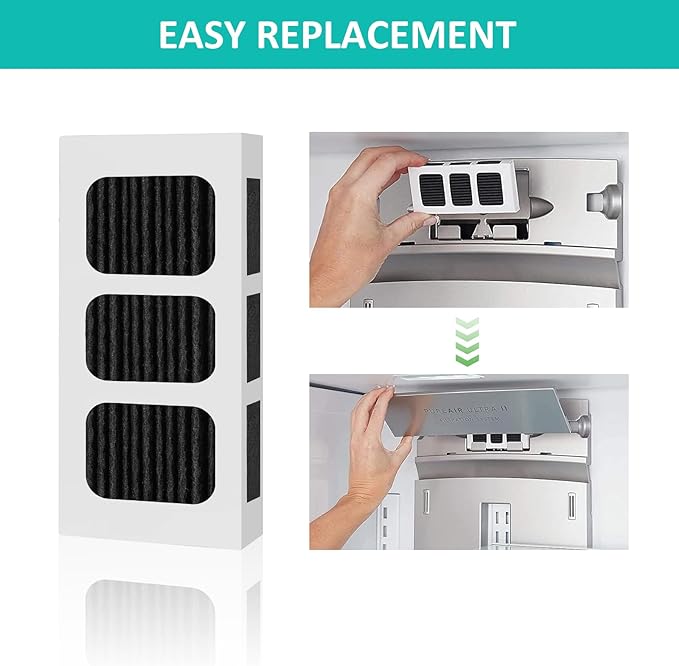 6 PACK Refrigerator Air Filter Replacement for PAULTRA2, Compatible with Frigidaire Pure Air Ultra 2, Pure air Ultra II, and Electrolux 242047805, 5303918847, EAP12364179