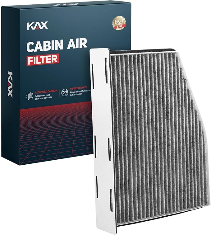 KAX Cabin Air Filter with Activated Carbon, CF10373 Replacement for Volkswagen Jetta, Passat, Tiguan, Beetle, Golf, CC, Rabbit, GTI, R32, Audi A3, A3 Quattro, Q3, TT, Passenger Compartment Air Filter