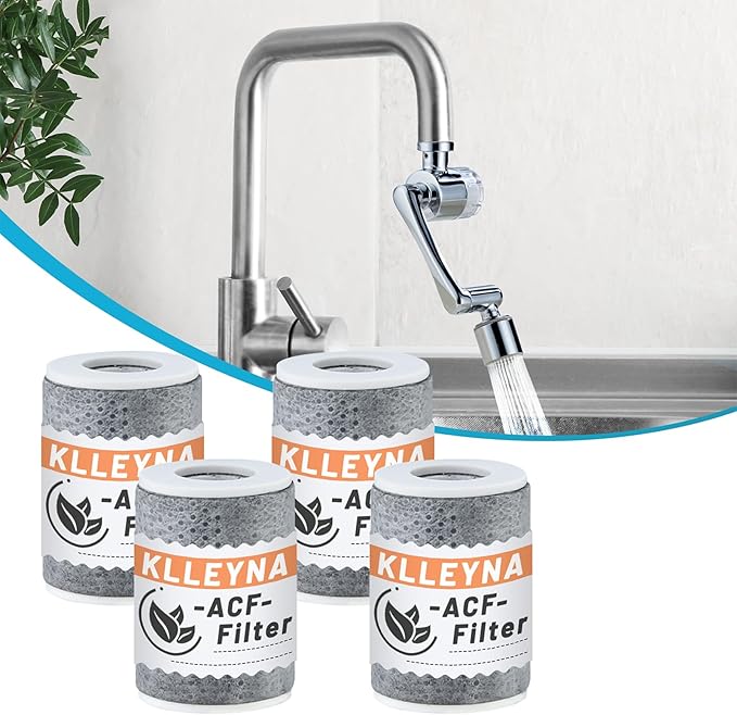 Carbon Fiber Filter Replacements for Klleyna Filtered Faucet Extender Aerator(B0BXL7VV86) (4 PCS)