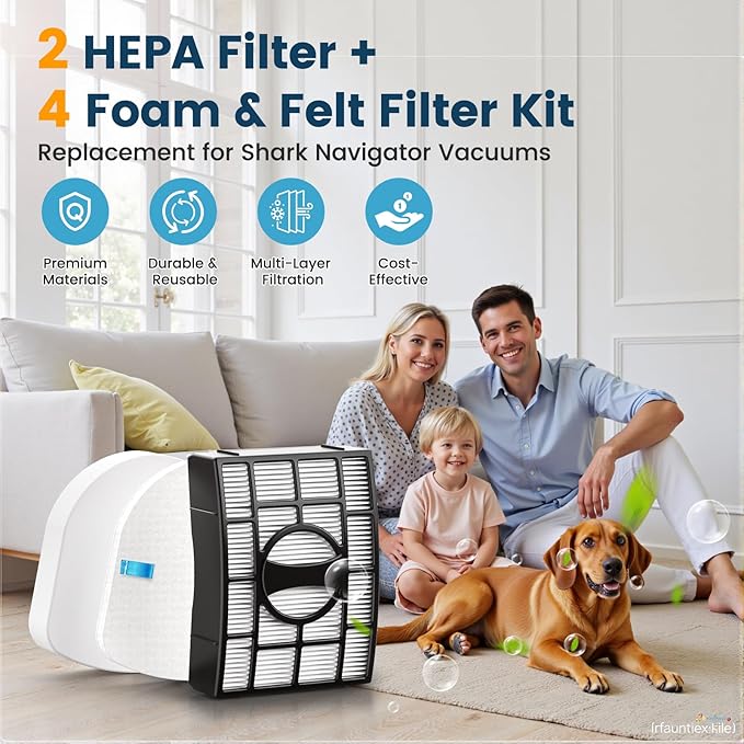 Colorfullife Replacement Filter for Shark CU530 UV650 UV725 ZU560 ZU560C ZU561 ZU562 ZU572 ZD400 ZD402 ZD201 Rotator Navigator Lift-Away Upright Vacuum，Part XFFK560, XHEPA560, XFFKZD400, XHFZD400