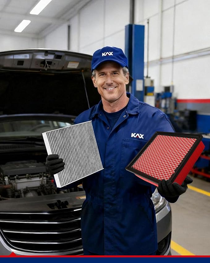 KAX Engine & Cabin Air Filter Kit, Replacement for Jeep Grand Cherokee 2011-2021 3.6L/5.7L/6.4L, Grand Cherokee WK 2022, Dodge Durango 2011-2026 3.6L/5.7L/6.4L, Replace# CA10755 CF11183