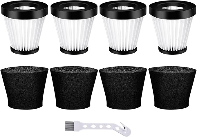 Leadaybetter 4 Pack Replacement Filter for Dirt Devil Scorpion Handheld Vacuum Cleaner Models F117 SD20005RED, SD30025B & BD22025, Compare to Parts AD40117