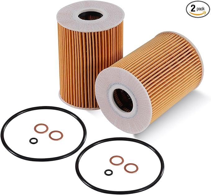 2 PCS Oil Filter for BMW M3(E90/E92/E93) 4.0L V8-Gas(2008 2009 2010 2011 2012 2013), Replace: 11427837997 HU 926/5 z