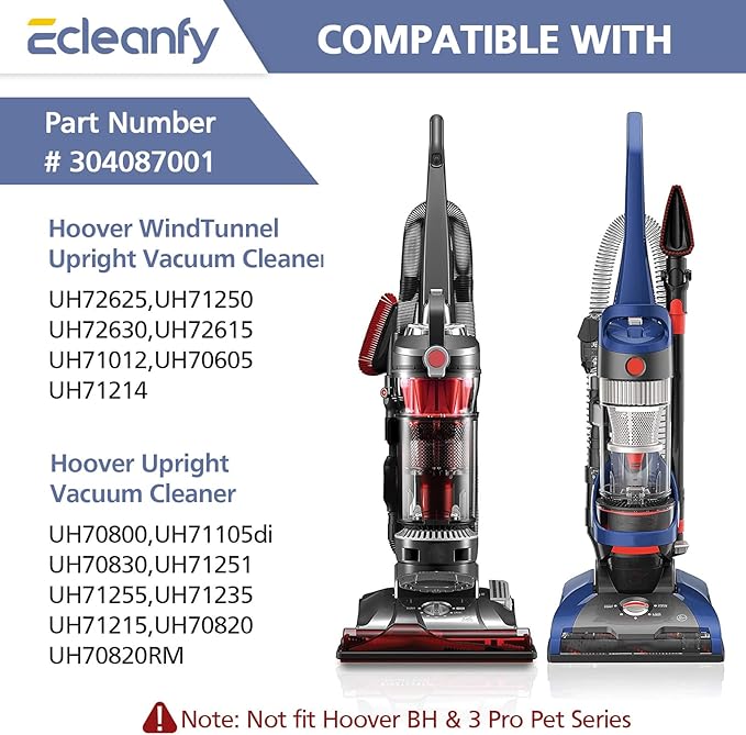 4-Pack 304087001 Filters Compatible with Hoover WindTunnel Upright Vacuum Cleaner UH71250 UH72630 UH72625 UH72615 UH71012 UH70605 UH71214【Note: Not fit Hoover BH & 3 Pro Pet Series】