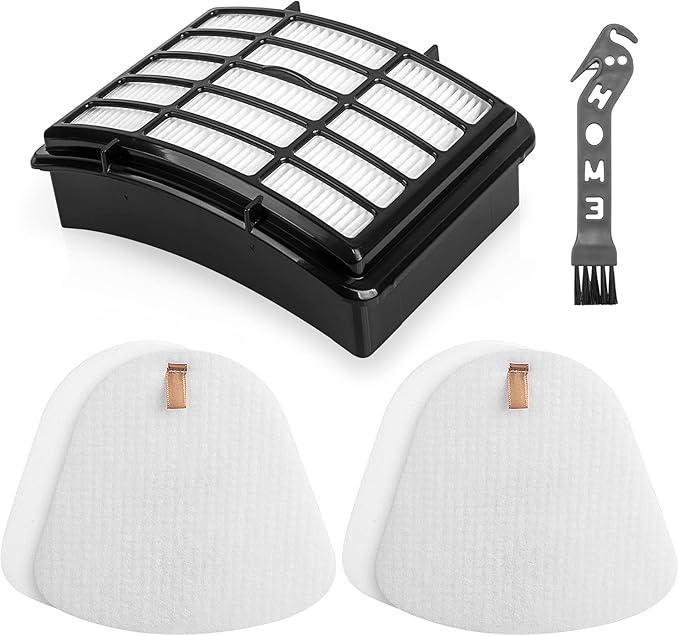NV360 Filter Replacement for Shark Navigator Lift Away Vacuum ZU503AMZ, NV350, NV351, NV352, NV355, NV356E, NV357, NV360, NV370, UV550, 1 HEPA + 2 Foam & Felt Filters Replace Part #Xff350 & Xhf350