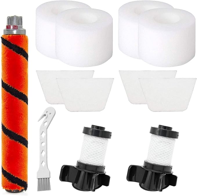 2 Vacuum Filters + 4 Foam Felt Filters + 1 Brush Compatible with Shark IONFlex DuoClean IF100 X30 X40 F60 F80 IF200 IF201 IF202 IF205 IF251 IF252 IF281 IF282 IF285 UF280 IC205, XPREMF100 XPSTMF100