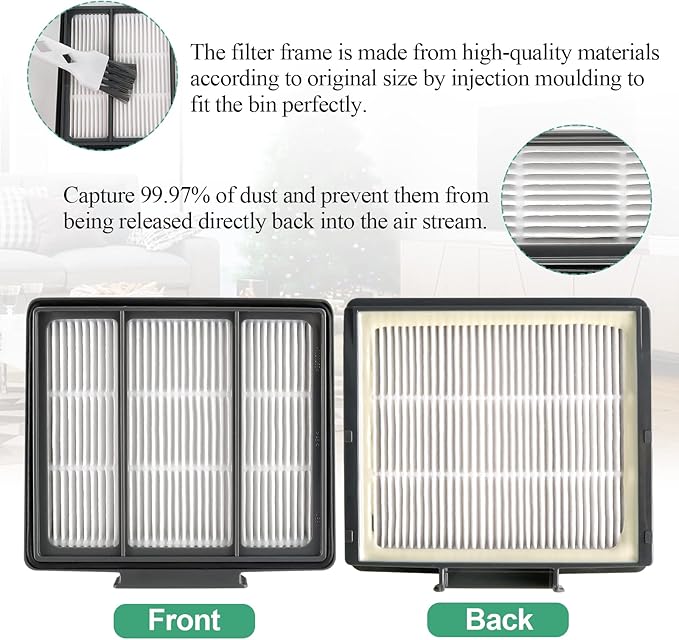 Replacement Parts for Shark ION Robot AV751 AV752 AV753 RV700_N RV720_N RV850 RV851WV Vacuum Cleaner Accessories by Techecook - 6 Side Brushes,3 Hepa Filter,1Main Brush,1 Filter Guard,1 Cleaning Brush