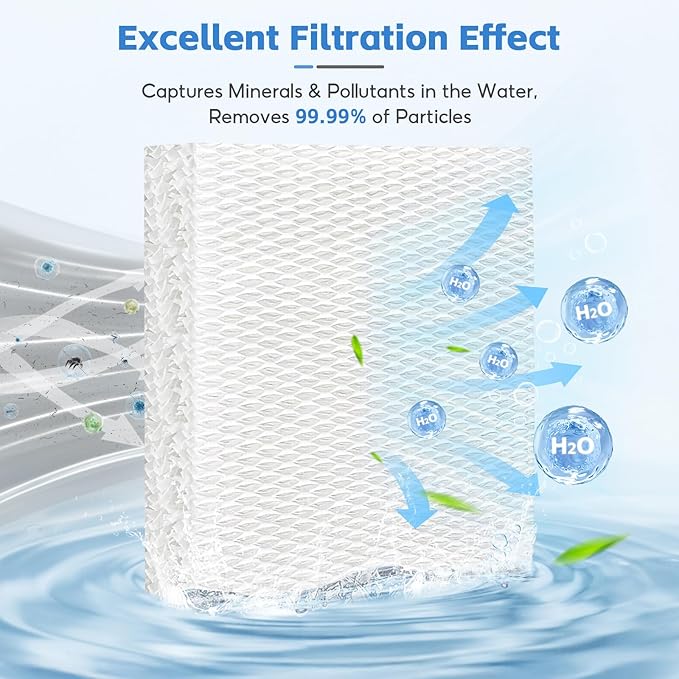 8-Pack HFT600 Humidifier Replacement Wicking Filter T for Honeywell Hev615 Hev620 Humidifier, Compatible with Honeywell HFT600 Humidifier Filter T, Replace Part# HFT600T HFT600PDQ