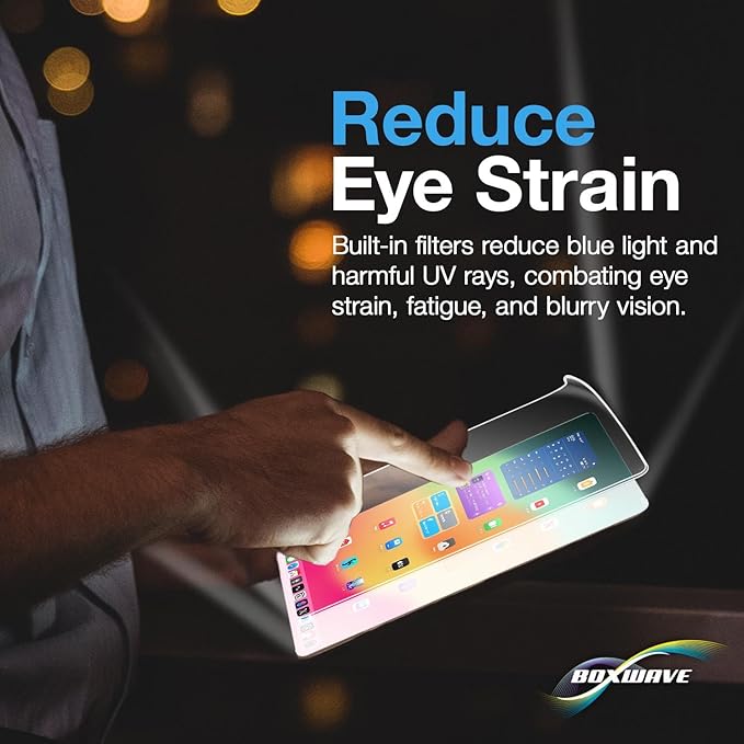 BoxWave Screen Protector Compatible With Kia 2024 Niro EV Display (10.25 in) - ClearTouch Anti-Glare Anti-UV EyeCare (2-Pack), Filters out Harmful Blue Light Reduce Fatigue