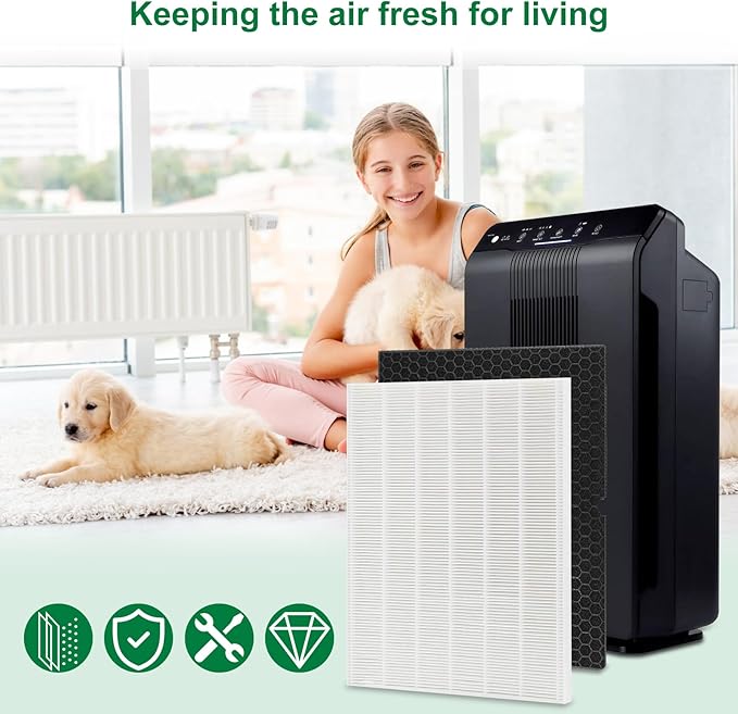 116130 Filter H Replacement for Winix 5500-2 Air Purifier and Models AM80-2, Includes 1 Pack Ture Filters and 1 Pack Activated Carbon Pre-filters (1 Sets)
