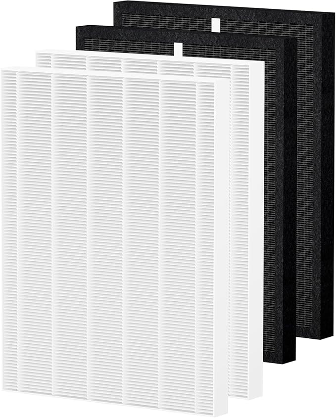 1712-0123-00 Replacement Filter Q, Compatible with Winix 5510 and 5520 Air Purifier, 2 True HEPA Filter & 2 Deodorization Activated Carbon Filters
