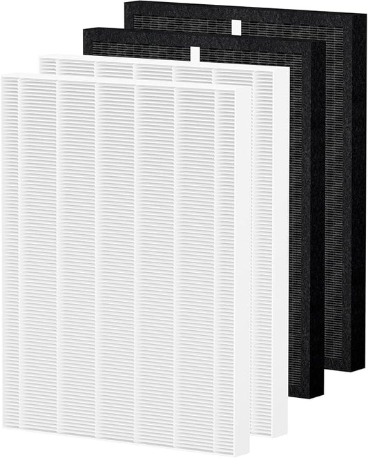 1712-0123-00 Replacement Filter Q, Compatible with Winix 5510 and 5520 Air Purifier, 2 True HEPA Filter & 2 Deodorization Activated Carbon Filters