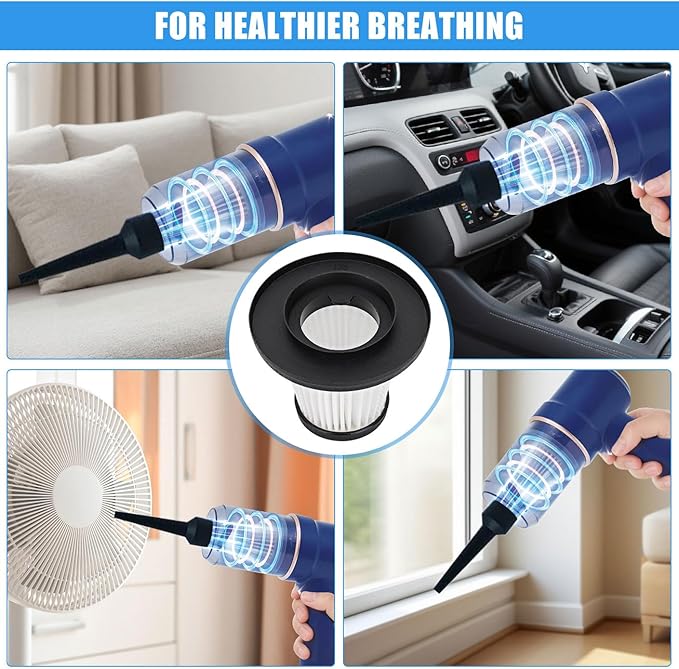 4 Pack LT-135 Vacuum HEPA Filter Replacement Compatible with JONYJ/EYYA/Vizeusvac Handheld Car Vacuum Cleaner LT-135, EYYA 135, Opinta LT-126