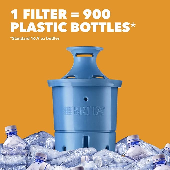 Brita Elite Water Filter Replacement for Pitchers and Dispensers, BPA-Free, Reduces 99% of Lead, Lasts Six Months or 120 Gallons, Includes 1 Pitcher Replacement Filter