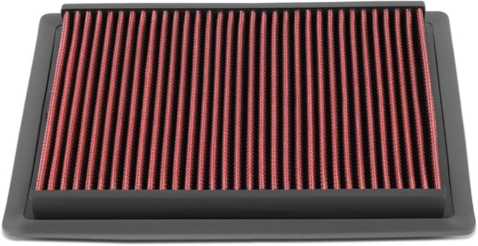 DNA Motoring AFPN-195-RD Clean Air Washable Drop In Panel Air Filter [Fits 98-04 300M / 99-01 LHS / 98-04 Intrepid 2.7L 3.2L 3.5L Models]