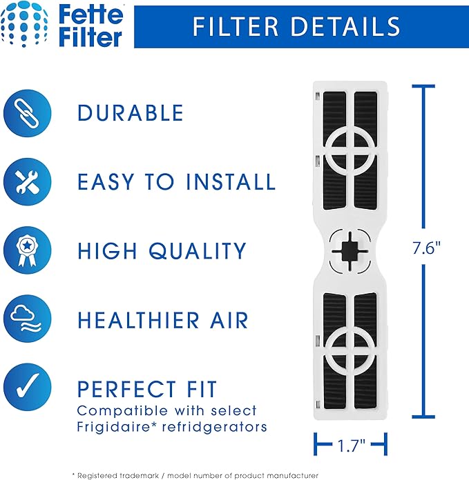 FRGPAAF2 Refrigerator Air Filter Compatible with Frigidaire FRGPAAF2 PureAir AF-2 Refrigerator Air Filter, Compare to Part # FRGPAAF2, AF-2, RAF-2. Includes 6 Replacement FIlters.