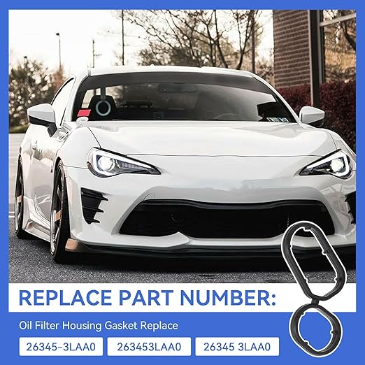26345-3LAA0 Engine Oil Filter Housing Gasket Compatible with 2018-2020 Kia, Sedona 2019-2021, Cadenza 2017-2020 3.3L, Telluride 2020-2024 3.8L, Hyundai Genesis Palisade 3.8L Engine