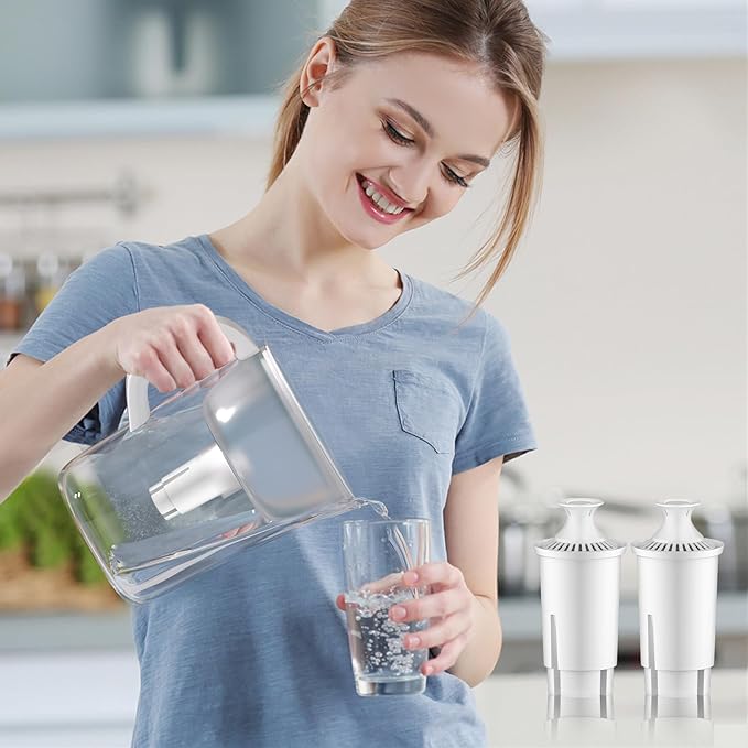 Water Filter Replacement Compatible With Brita® Filter, Classic, OB03, Mavea® 10700, 35557, Water Pitcher Filter by BREAUILL, NSF Certified Pitcher Water Filter (4PCS, Classic Style)