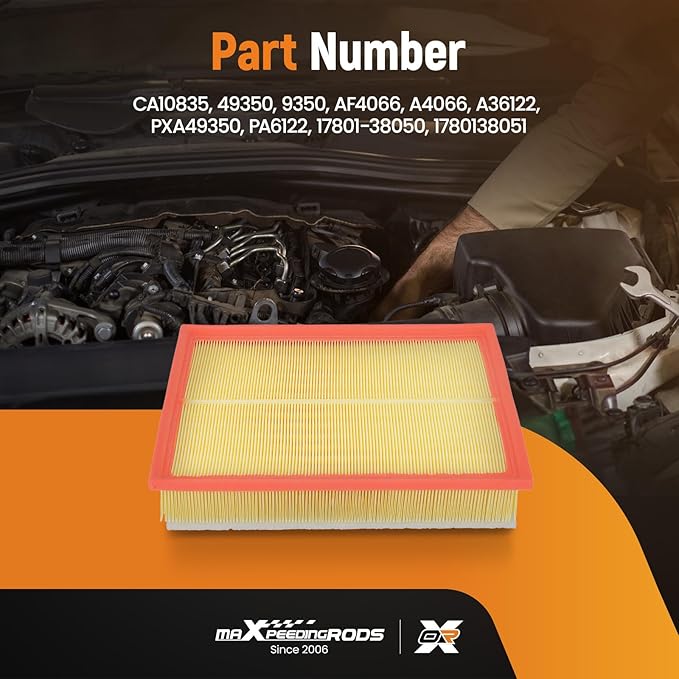 maXpeedingrods CA10835 Engine Air Filter Fit for Toyota 4Runner 2010-2024, FJ Cruiser 2010-2014, for Lexus GX460 2010-2023, V6 4.0L V8 4.6L, Replacement for 49350, 9350, AF4066, A4066, A36122