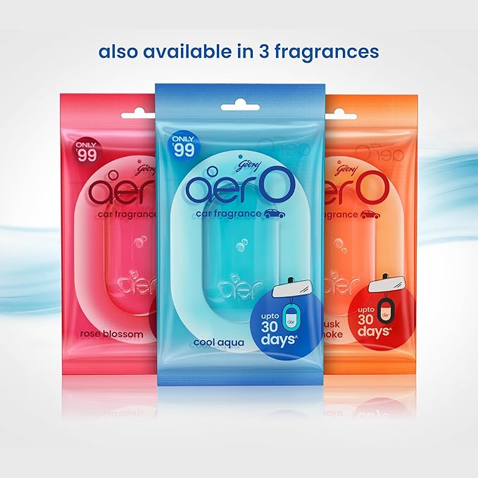 Godrej aer O – Hanging Car Air Freshener | Car Accessories | Musk After Smoke (7.5g)
