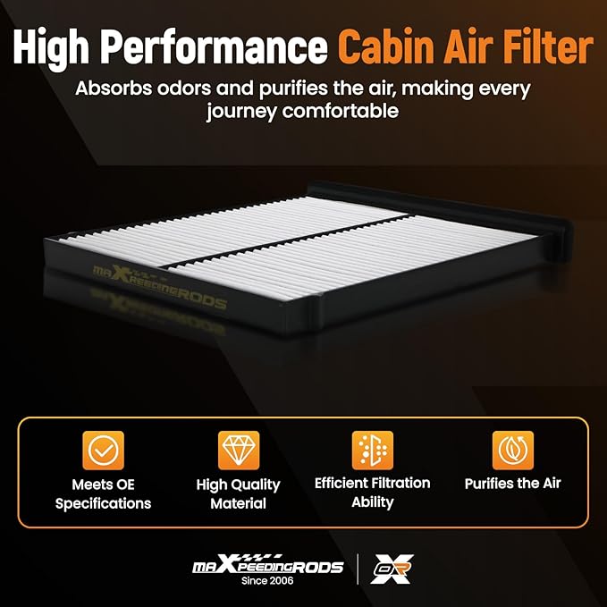 maXpeedingrods CF11811 Cabin Air Filter for Mazda3 2014-2018, Mazda 3 Sport 2014-2018, Canada Mazda6 2014-2021, CX-5 2013-2025, Replacement for CAF1907 CPJ6X