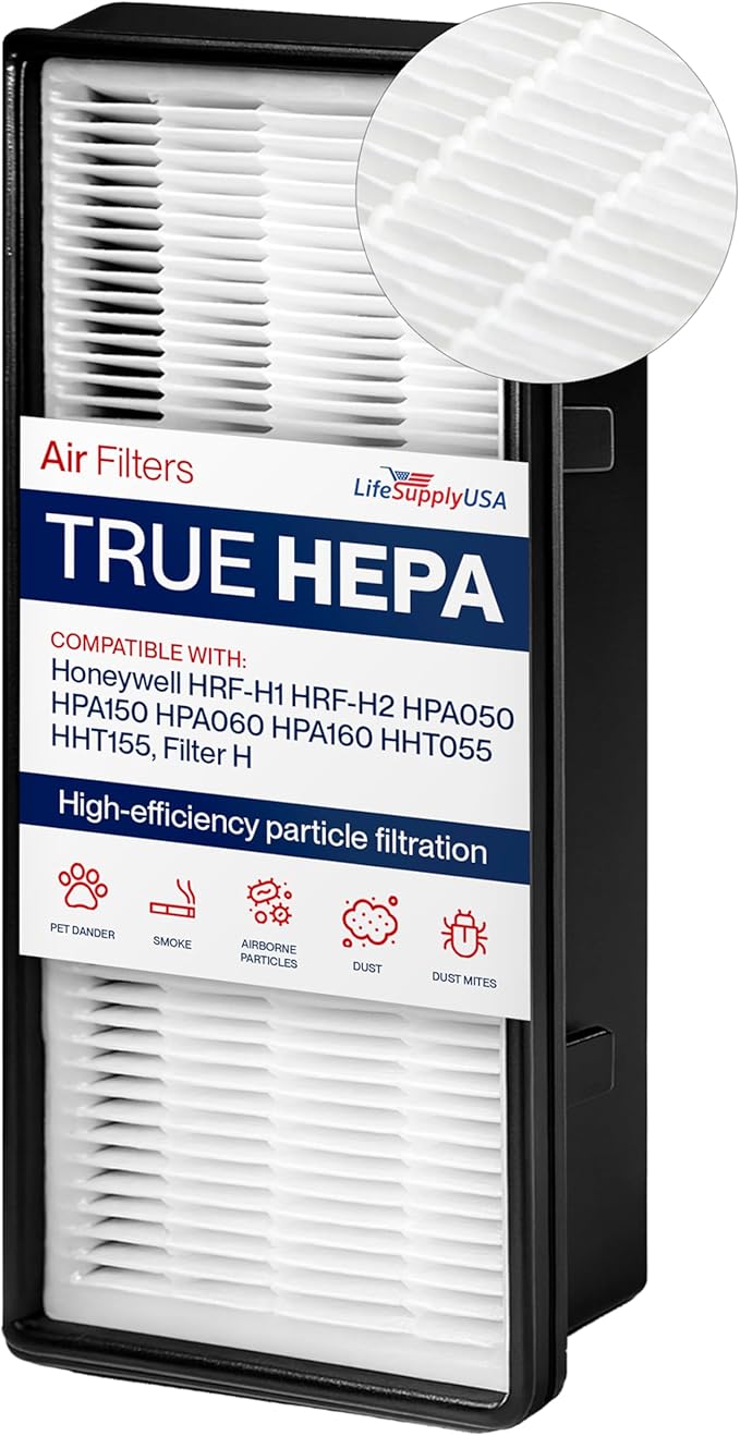 Filter H HEPA Filter Replacement Compatible with Honeywell HRF-H1 HRF-H2 HPA050 HPA150 HPA060 HPA160 HHT055 HHT155 Air Purifiers by LifeSupplyUSA