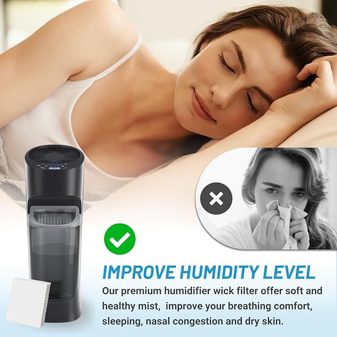 Lemige HFT600 Humidifier Filter T for Honeywell Hev615 Hev620 Top Fill Tower Humidifier, Compatible with Honeywell Replacement Wicking Filter T HFT600, Compare to Part HFT600T HFT600PDQ