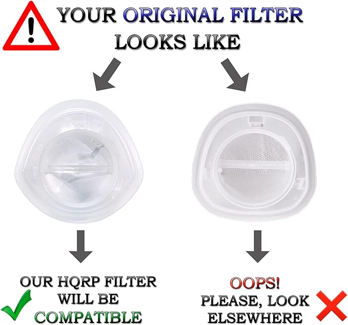 HQRP 2-Pack Filter compatible with Black+Decker HNV115B, HNV115J, HNV215B, HNV220B Series Hand Vac Vacuum Cleaners, EVF100 Replacement
