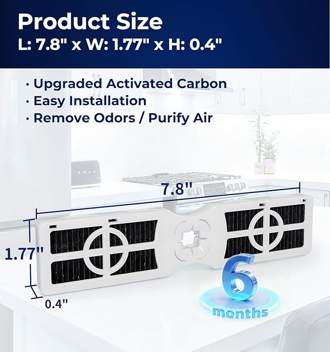 6 PACK Refrigerator Air Filter Replacement of AF-2 RAF-2 Compatible with Frigi-daire FRGPAAF2 PureAir and Elec-trolux ELXPAAF2, Replace for FRFC2323AS FRFC232LAF FRFC233LAF FRFN2823AS Fridge