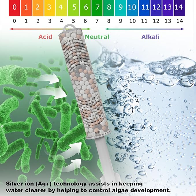 Hot tub Mineral Stick - hot tub Mineral Stick Inserts Filter Cartridge for 8 Months of Continuous Use - Supply for Fresh, Crystal Clear Hot Tubs （Grey, 2-Pack）