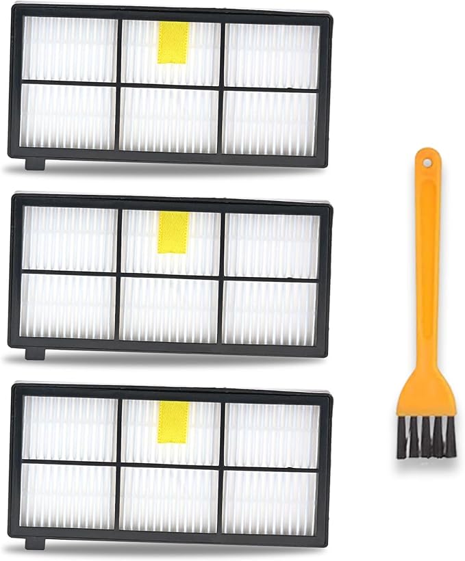 HEPA Filter 3 Pack for Roomba 800 900 Series High Efficiency Vacuum Filters Replacement | Compatible with iRobot 860/870/880/960/980 & Part #4636433