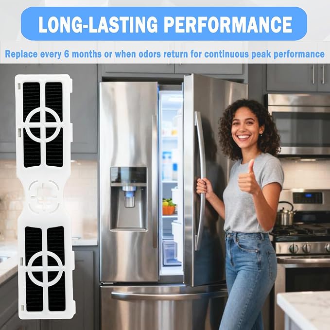 3 Pcs Refrigerator Air Filter Replacement Compatible with Frigidaire GRMS2773AF01, GRMC2273CF, GRFS2853AF, GRMN2872AF, GRFS2853AF2, GRMC2273CD