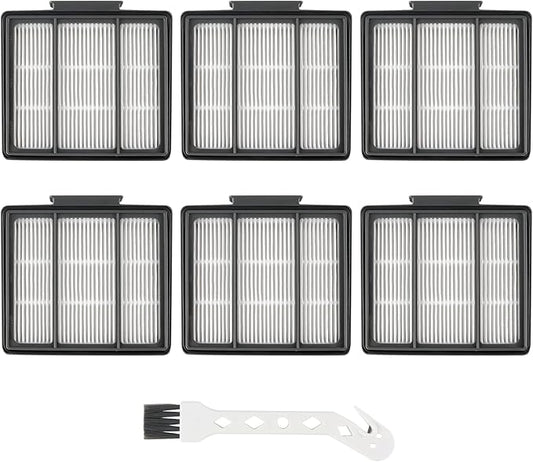 6PACK RVFFK950 Filter for Shark Robot Vacuum Filter Replacement by Techecook - Fit for Shark ION Robot R85 RV850,RV700_N, RV720_N, RV851WV and IQ Robot R101AE, AV970, AV1002AE, AV1010AE UR1005AE