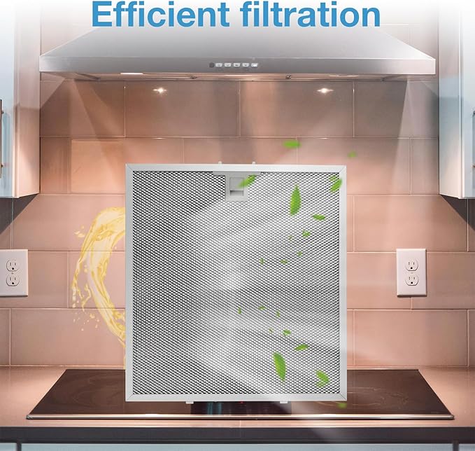 2Pcs WA0575 Range Hood Filter Compatible with Vissani 30-inch Pyramid or Wall Mount Range Hood, 5-Layer Aluminum Mesh Vent Filter 14-3/8" x 13-1/2"