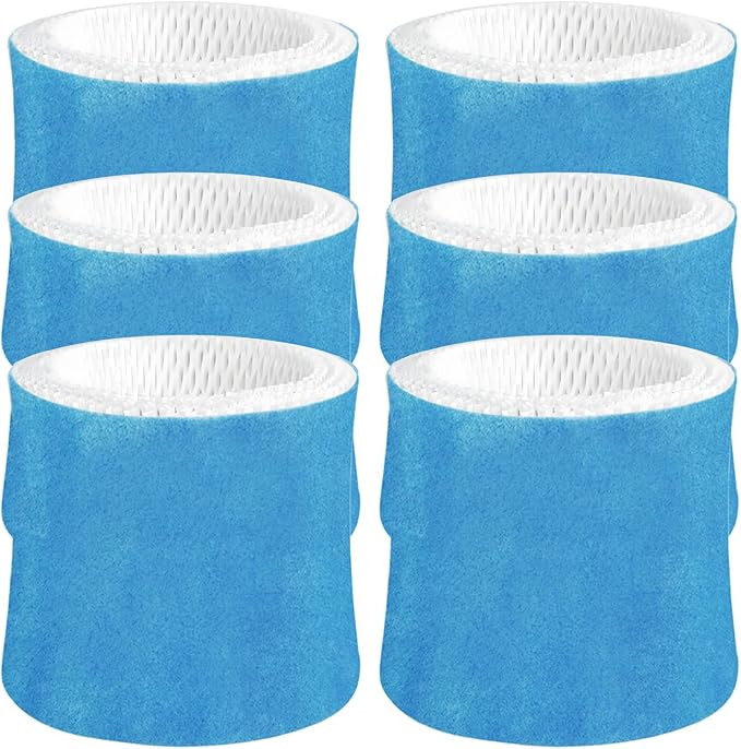 Humidifier Wicking Filter Replacement 2.0 Compatible with Canopy Bedside and Nursery Humidifier 2.0, Wood Pulp & Paper Filter, 6 Pack (Blue)
