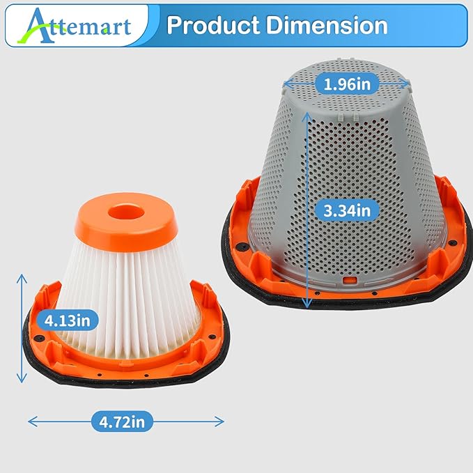 2 Pack N900287 Filter Replacement for Black and Decker BCHV001D1, BCHV001C1, BCHV001B 20V MAX POWERCONNECT Cordless Hand Vacuum, Fit for CRAFTSMAN V20 Cordless Hand Vacuum CMCVH001B, Part #N900287