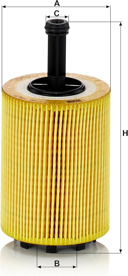 Mann Filter HU 719/7 x Cartridge Oil Filter Replacement Compatible With Audi A3 (2010-2013), A3 Quattro (2005-2009), TT Quattro (2004-2009), SEAT Alhambra (2001-2008), Volkswagen Beetle (2012-2014)