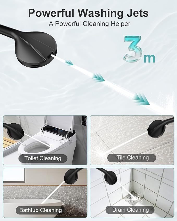Filtered Shower Head with Handheld, FunnyAir 5" High Pressure Shower Heads, Handheld Shower Head with 5-PCS Filters for Hard Water - Remove Chlorine (5 Filters, Matte Black)