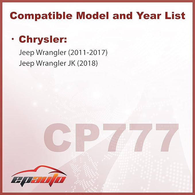 EPAuto CP777 (CF11777) Cabin Air Filter with Activated Carbon Replacement for Jeep Wrangler (2011-2017), Wrangler JK (2018)
