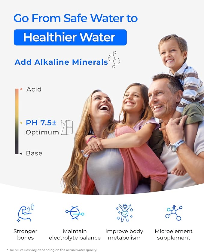 Waterdrop X8-WAN Alkaline Mineral Tankless Reverse Osmosis System, NSF/ANSI 42&58&372 Certified, 800 GPD RO Filter, 10-Stage Filtration UnderSink RO System, 2:1 Pure to Drain, LED Faucet, BPA Free