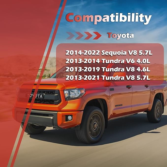 CA11895 Engine Air Filter and CF10285 Cabin Air Filter kit Compatible with 2014-2022 Toyota Sequoia 2013-2021 Tundra 5.7L 2013-2019 Tundra 4.6L 2013-2014 Tundra 4.0L Replaces 17801-0P100 87139-YZZ16