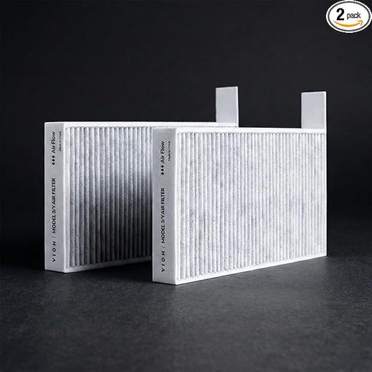 VION Model 3/Y Cabin Air Filters - 2 packs with the Model 3 and Model Y removal tools (OEM Standard)