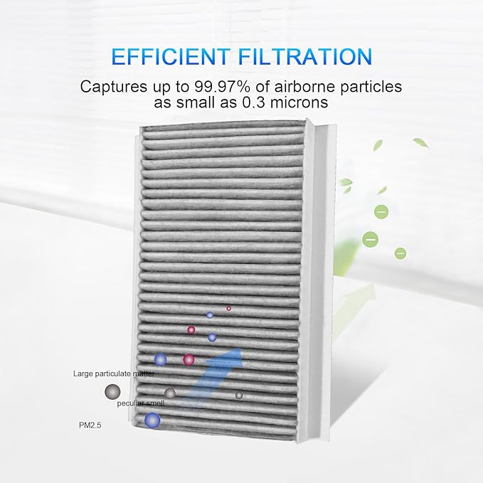 Cabin Air Filter Compatible with for 2005-2016 Land Rover LR3/LR4/Range Rover Sport,Activated Carbon Cabin Filter for Cars