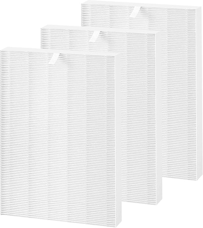 114190 True HEPA Replacement Filters B Compatible with Winix 9500 U300 P300 WAC9000 WAC9500 WAC5000 WAC5000b WAC5300 WAC6300 WAC5500 Air Cleaner Purifiers, Compared to Winix Filter B 114190, 3 Pack