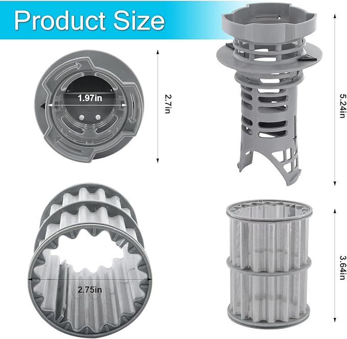 645038 00645038 Dishwasher Micro Filter Drain Mesh Basket for Bosch Thermador Kenmore, Replaces 00651097 1560725 651097 AP4339631 PS3479708 PS8730270